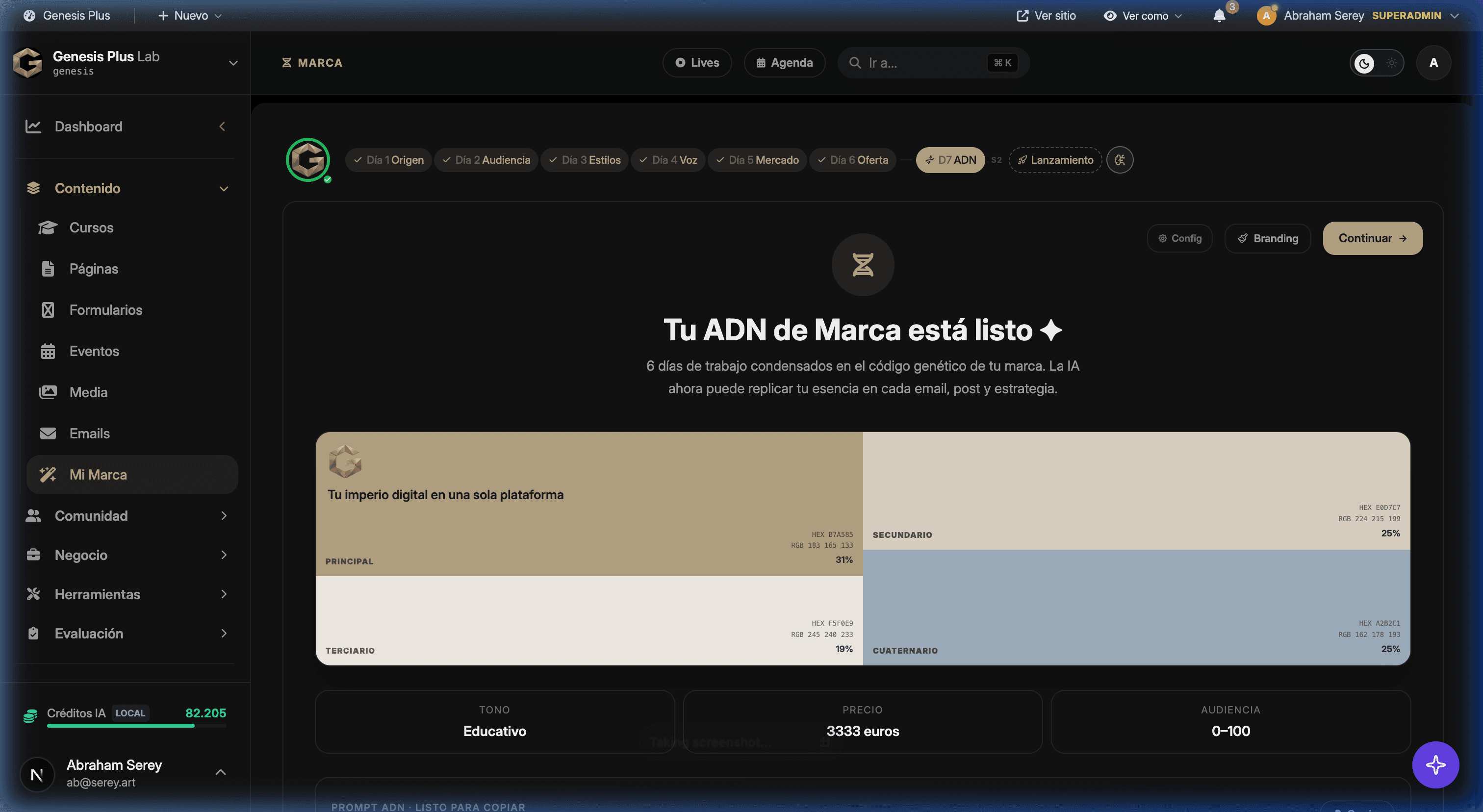 Tu ADN de marca está listo