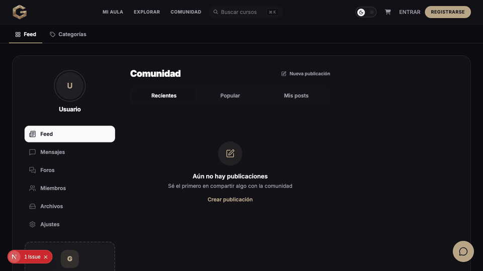 Comunidad y posts